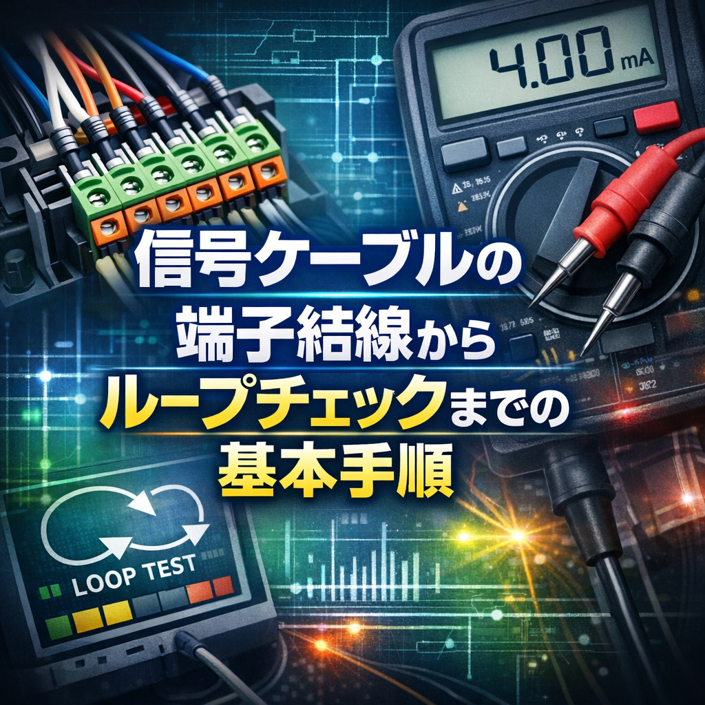 信号ケーブルの端子結線からループチェックまでの基本手順