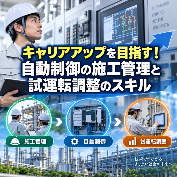 キャリアアップを目指す！自動制御の施工管理と試運転調整のスキル